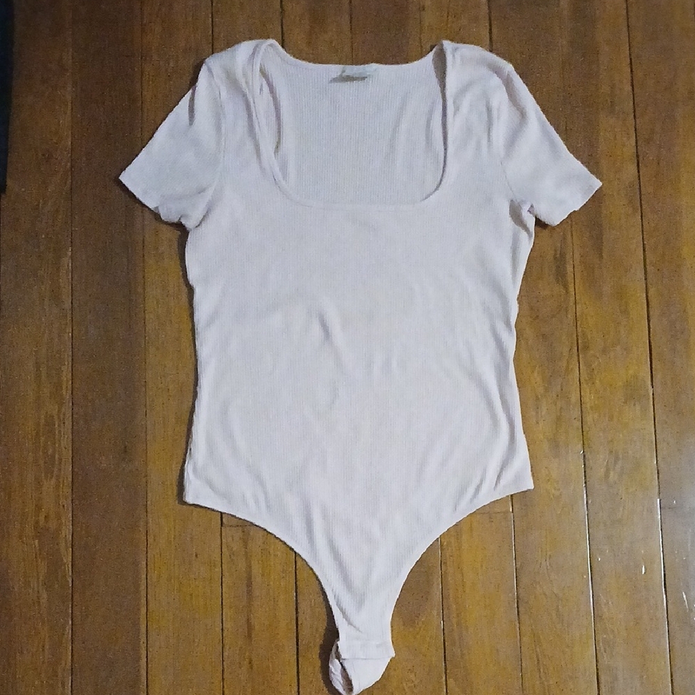 Jenni Light Pink Short Sleeve Bodysuit Size Xl